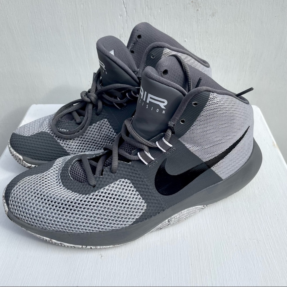 (SOLD) Nike Mens Air Precision Basketball Shoes Lace Up Mid Top Sz 8.5